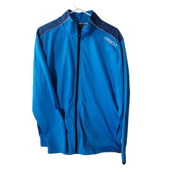 AND1 Mens Poly Full Zip  Lightweight Warm Up Jacket Size L - Picture 1 of 5